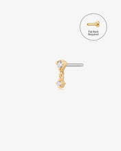Load image into Gallery viewer, EMBER | Lab Grown Diamond Threadless Flatback Earring by Aurelie Gi
