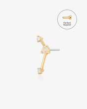 Load image into Gallery viewer, URSA | Opal and Lab Grown Diamond Constellation Threadless Flatback Earring by Aurelie Gi
