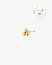 Load image into Gallery viewer, ARIA | Trio Dots Single Threadless Flatback Earring by Aurelie Gi

