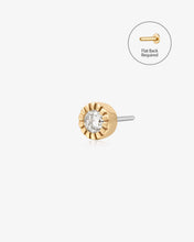 Load image into Gallery viewer, ASHLEY | Beaded Lab Grown Diamond Threadless Flatback Earring by Aurelie Gi

