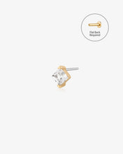 Load image into Gallery viewer, ANDI | Starburst White Sapphire Threadless Flatback Earring by Aurelie Gi
