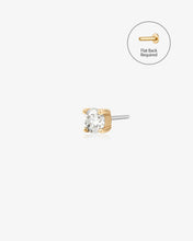 Load image into Gallery viewer, REESE | Lab Grown Diamond Threadless Flatback Earring by Aurelie Gi
