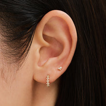 Load image into Gallery viewer, LESLIE | Natural Diamond Huggie by Aurelie Gi — detail view

