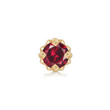 Load image into Gallery viewer, CHARLI | Lab Grown Ruby Threadless Flatback Earring by Aurelie Gi — on model
