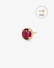 Load image into Gallery viewer, CHARLI | Lab Grown Ruby Threadless Flatback Earring by Aurelie Gi

