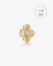 Load image into Gallery viewer, FOXY | Lab Grown Diamond Fancy Cross Threadless Flatback Earring by Aurelie Gi
