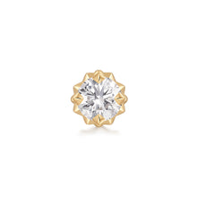 Load image into Gallery viewer, REMY | Lab Grown Diamond Accented Threadless Flatback Earring by Aurelie Gi — on model
