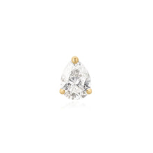 Load image into Gallery viewer, IGGY | Pear Lab Grown Diamond Threadless Flatback Earring by Aurelie Gi — alternate angle
