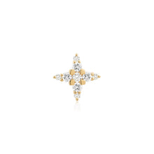 Load image into Gallery viewer, ODESSA | Lab Grown Diamond 4-Point Star Threadless Flatback Earring by Aurelie Gi — on model
