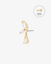 Load image into Gallery viewer, LEONA | Marquise Dangle Lab Grown Diamond Threadless Flatback Earring by Aurelie Gi
