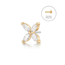 Load image into Gallery viewer, CALLISTA | Marquise Pointed Star Threadless Flatback Earring by Aurelie Gi — alternate angle
