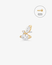 Load image into Gallery viewer, ARTEMIS | Marquise Lab Grown Diamond Threadless Flatback Earring by Aurelie Gi
