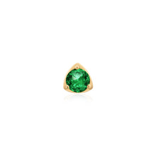 Load image into Gallery viewer, VERDE | Lab Grown Emerald Threadless Flatback Earring by Aurelie Gi — on model
