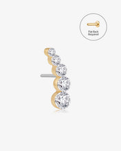 Load image into Gallery viewer, Graduated Lab-Grown Diamond Curve Threadless End by Aurelie Gi
