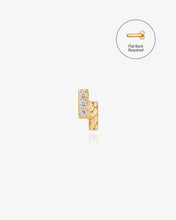 Load image into Gallery viewer, Double Baguette Diamond Threadless End by Aurelie Gi
