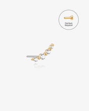 Load image into Gallery viewer, Four Diamond Curve Threadless End by Aurelie Gi
