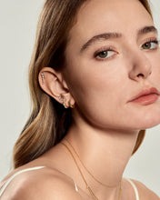 Load image into Gallery viewer, Zig-Zag Lab-Grown Diamond Huggie Hoop by Aurelie Gi — alternate angle
