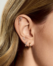 Load image into Gallery viewer, Zig-Zag Lab-Grown Diamond Huggie Hoop by Aurelie Gi — detail view
