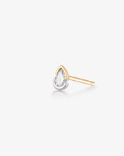 Load image into Gallery viewer, SANILIA | Two-Tone Bezel Pear Lab Grown Diamond Stud Earring by Aurelie Gi
