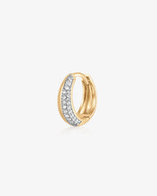 Load image into Gallery viewer, GILEA | Two-Tone Pavé Lab Grown Diamond Huggie by Aurelie Gi
