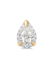 Load image into Gallery viewer, IGGY | Pear Lab Grown Diamond Threaded Flatback by Aurelie Gi — alternate angle
