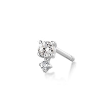 Load image into Gallery viewer, April Birthstone | Diamond Stud Earring by Aurelie Gi — alternate angle
