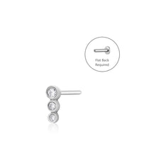 Load image into Gallery viewer, BEY | Graduated Bezel Diamond Threadless Flatback Earring by Aurelie Gi — on model
