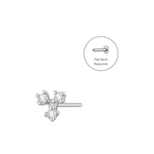 Load image into Gallery viewer, CLOVER | Diamond Threadless Flatback Earring by Aurelie Gi — on model
