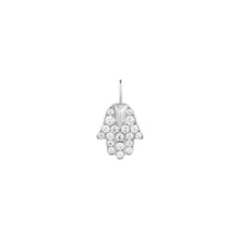 Load image into Gallery viewer, MIRIAM | Diamond Hamsa Pendant by Aurelie Gi — on model
