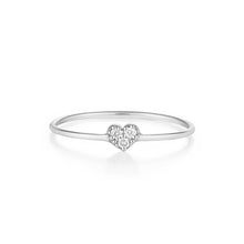Load image into Gallery viewer, SOPHIE | Pavé Diamond Heart Ring by Aurelie Gi — alternate angle

