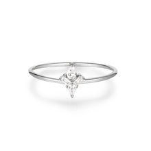 Load image into Gallery viewer, AURORA | Pear and Baguette White Sapphire Ring by Aurelie Gi — alternate angle
