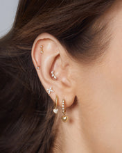 Load image into Gallery viewer, ODESSA | Lab Grown Diamond 4-Point Star Threadless Flatback Earring by Aurelie Gi — detail view
