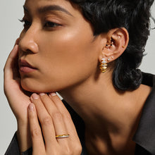 Load image into Gallery viewer, ANDI | Starburst White Sapphire Threadless Flatback Earring by Aurelie Gi — detail view
