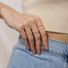 Load image into Gallery viewer, MARILYN | Solitaire Rose Cut White Sapphire Ring by Aurelie Gi — on model
