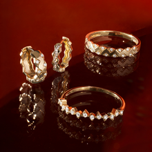 Load image into Gallery viewer, BLAINE | Lab Grown Diamond Huggie Hoop by Aurelie Gi — on model
