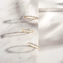 Load image into Gallery viewer, MARGARET | Rose Cut White Sapphire Band Ring by Aurelie Gi — alternate angle
