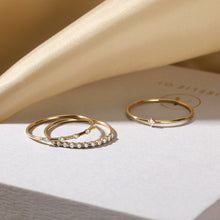 Load image into Gallery viewer, DELIA | Half-Eternity Diamond Ring by Aurelie Gi — alternate angle
