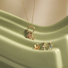 Load image into Gallery viewer, BLOSSOM | Sapphire Flower Charm by Aurelie Gi — on model
