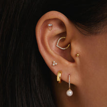 Load image into Gallery viewer, SPHERE | Round Threadless Flatback Earring by Aurelie Gi — alternate angle
