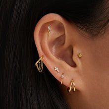Load image into Gallery viewer, PEYTON |White Sapphire Threadless Flatback Earring
