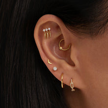 Load image into Gallery viewer, CRESCENT | Moon Threadless Flatback Earring by Aurelie Gi — detail view

