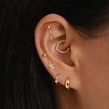 Load image into Gallery viewer, SPHERE | Round Threadless Flatback Earring by Aurelie Gi — alternate angle
