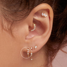 Load image into Gallery viewer, ZOEY | Opal and Lab-Grown Diamond Huggie Hoop by Aurelie Gi — detail view
