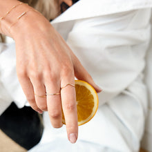 Load image into Gallery viewer, VEE | Gold Wishbone Ring by Aurelie Gi — detail view
