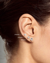 Load image into Gallery viewer, Heart Lab Grown Diamond Flatback Stud by Aurelie Gi — detail view
