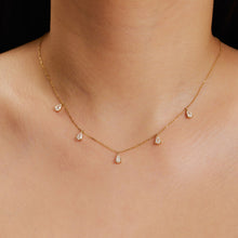 Load image into Gallery viewer, KAYSIA | Dangling Pear Lab Grown Diamonds Necklace
