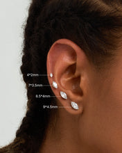 Load image into Gallery viewer, Marquise Lab Grown Diamond Flatback Stud by Aurelie Gi — detail view

