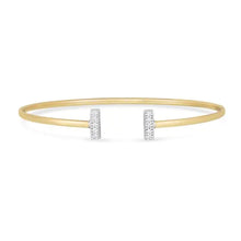 Load image into Gallery viewer, Diamond Tee Bar Bangle
