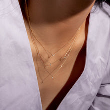 Load image into Gallery viewer, CRESSIDA | Floating Triple Diamond Necklace Necklaces AURELIE GI 
