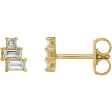 Load image into Gallery viewer, Geo Diamond Stack Earrings
